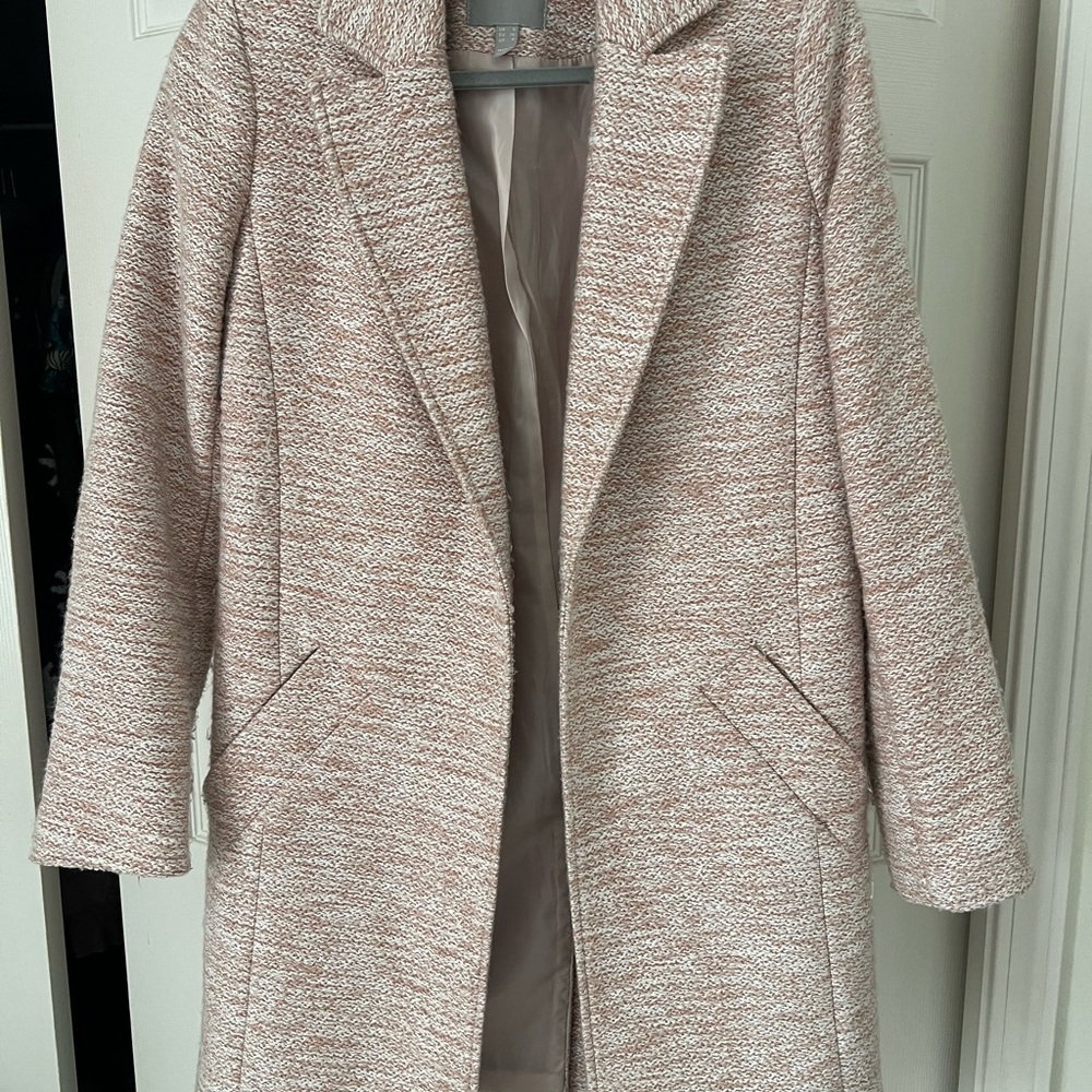 ASOS Pink Tweed Trench Coat